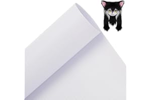 BENECREAT Custom Fursuit Eye Mesh, 100x30cm White PVC Sublimated Net 0.5mm Waterproof Printable Mesh for Furries Cosplay, Art Dolls, Sculptures, Props, Fursuits, Craft Making