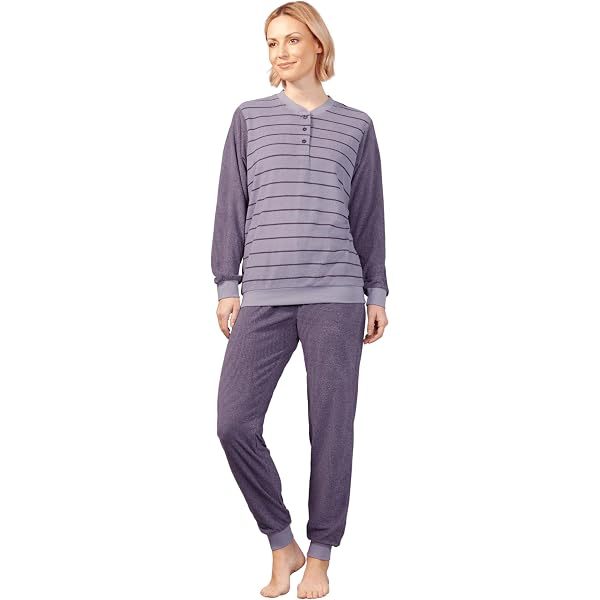 Hajo Schlafanzug Damen Schlafanzug Mit Bündchen Kl Produktbild-Vorschau 3