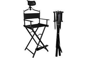 Tresice france Chaise de Maquillage en Aluminium avec Appui-Tete Pliable