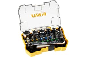 DEWALT DT71516-QZ Set Avvitatura Con Cricchetto 24 Pezzi Con Inserti e Bussole