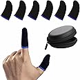 Humble Thumb & Finger Sleeve for Mobile Game with Super Conductive Fiber Fabric, Anti-Sweat & Breathable for PUBG, Garena Free Fire, Rules of Survival, Knives Out (3 Pairs with Black Pouch)