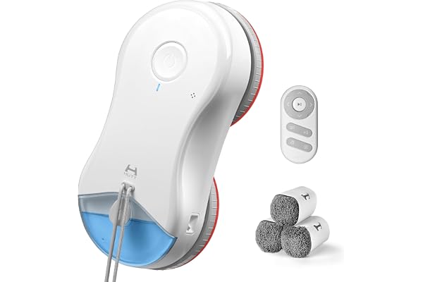 HUTT S55 Pro Robot Nettoyeur de Vitres 6500Pa, Robot Laveur Vitre avec Patins 3D Flottants, Pulvérisation HydroJet, Navigation Slam 4.0, Réservoir 80ml, Système de Sécurité Multicouche