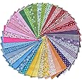 Jukway 42PCS Cotton Fabric Bundles, 25x25 cm Cotton Fabric Patchwork Squares Floral Patterns Printed Arts Craft DIY Cloths for Sewing Quilting Decoration, Scrapbooking, Handwork (25x25 cm - 42PCS)