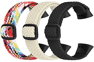 Ecogbd Bracelet de Remplacement élastique en Nylon compatible avec Fitbit Charge 3/3 SE, Fitbit Charge 4/4 SE, Bracelet de Sport Respirant Réglable pour Homme Femme