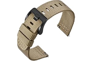 ANNEFIT Bracelet de Montre en Nylon à Dégagement Rapide, Bracelets de Montres Militaires pour Homme 18mm 19mm 20mm 22mm 24mm