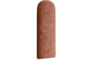 Muralo Polsterpaneel ovales WANDPOLSTER Wandkissen Bettkopfteil Wandpaneel Schlafzimmer Wohnzimmer Bett Lendekissen Modern Luxus Gepolstert Polster Paneel (Altrosa, 30 cm x 80 cm)