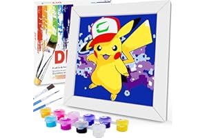 Sencangxun Malen Nach Zahlen Kinder Anfänger Anime - Malen Nach Zahlen ab 7 Jahre Jungen Mädchen mit Rahmen - Diy Handbemalte Kits Acrylpigment Kunstwerk Mädchen Geschenke 7 Jahre 20x20 Cm