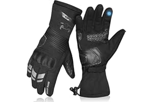 ‎BEAST RAGE BEAST RAGE Winter Motorradhandschuhe, Wasserdicht Winddicht Warm Motorradhandschuhe für Männer Frauen, Thermisch, Touchscreen, Motorrad Handschuhe mit ganzen Fingern rutschfest