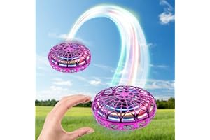 BOMPOW Flying Spinner Mini Drone, Hover Flying Orb Ball Drone Home Game, UFO Toy, Magic Gyration Orb Ball, Cool Stuff Gift for Indoor Outdoor (Purple)