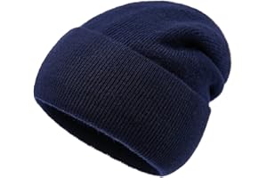 Lallier Bonnet 100% Laine mérinos pour Homme et Femme, Bonnet d'hiver Chaud en Tricot côtelé en Pure Laine avec boîte-Cadeau