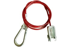 ADVENTURE OUTDOOR SUPPLIES Breakaway Trailer Safety Cable Heavy Duty – 1m Steel Wire with Carabiner & Clevis Pin Fits for Williams, Ewards, John Page, Crooks & More – Emergency Brake Tether for Caravans & Tow Vehicles