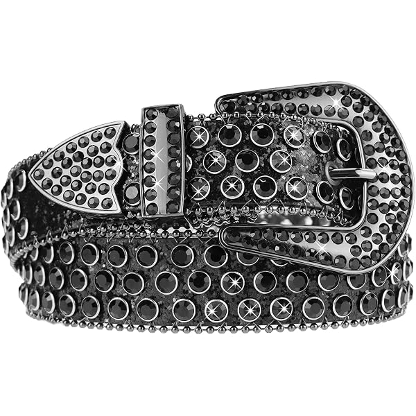 Ceinture Bohème En Cuir Brodé - Motif Aztèque Multicolore - Taille Ajustable 80-90 Cm