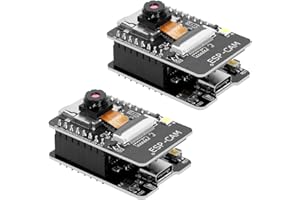QIQIAZI ESP32-CAM-Modul, ESP32 USB-C für ESP32-CAM Entwicklungsplatine,ESP32-CAM-MB ESP32 8M DC 5V Dual-Core WiFi Bluetooth mit Kamera OV2640,Kompatibel mit Arduino(2 Stück)