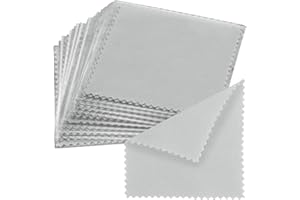 Fadcaer 30 Pezzi Panno di Pulizia d'Argento per Gioielli, Panno di lucidatura d'Argento Panno di lucidatura Riutilizzabile Panno di Pulizia dei Gioielli d'oro Panno di lucidatura su Due Lati