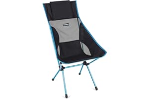 ‎HELINOX Helinox Sunset Chair | With its extended design, this chair may be the ultimate combination of stowability, comfort and support (black + pockets)
