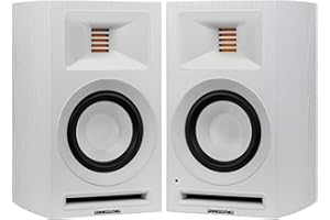 Fluance Ri71 Referenz-Regallautsprecher mit 120W-Verstärker, AMT-Hochtönern, 5"-Treibern, HDMI, Bluetooth, RCA & Subwoofer-Ausgang – für Musik, TV, PC & Plattenspieler (Weiße Esche)