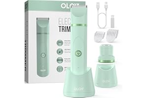 OLOV Bikini Trimmer Women - Painless Lady Shaver for Women, Rechargeable Women's Electric Shavers, IPX7 Waterproof Electric Razor for Body Legs, Underarms, Pubic Hair,Avocado Green