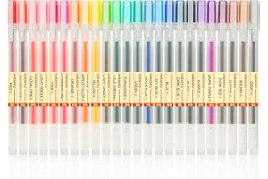 ABEIER Premium - 24 bolígrafos de tinta de gel de punta fina de 0,5 mm, material de papelería de oficina japonesa, paquete para XSG.