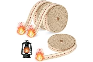 CIATBYYJ 3 rollos de mecha para lámparas de aceite, mecha de lámpara de algodón, mecha plana para lámpara de aceite, mecha de repuesto, mecha de fibra de vidrio para antorchas de jardín, lámpara de petróleo