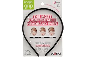 CONAIR Scunci, No Slip Grip, Bendable Headband, 1 Headband (1-Pack)