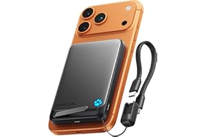 ‎INIU INIU Magnetyczne Powerbank, 10000mAh Certyfikowany Qi2, 15W Bezprzewodowe Szybkie Ładowanie, 45W USB-C in&out Przenośna Ładowarka ze Składana Nóżka do iPhone 16 15 14 13 12 AirPods 3 Pro 2