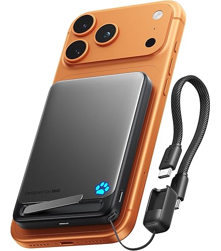 Batterie Externe MagSafe 10000mAh VENTION - Charge Sans Fil Qi2 15W + Ports USB-C 35W - Support Intégré - Compatible IPhone 12 à 16