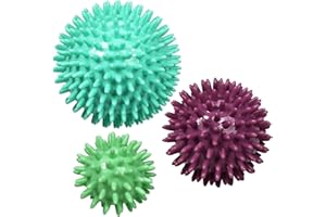 Spiky Massage Ball - Pack of 3 by ResultSport - 6cm, 8cm, 10cm - Plantar Fasciitis Recovery, Trigger Point Massage - Myofasical Relief, Exercise Stress Ball, Physio Pilates