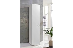 lifestyle4living | Vielseitiger Mehrzweckschrank | Weiß | 40 cm Tiefe | Verschieden Breiten verfügbar | 6 Regalböden | Wechselbarer Türanschlag