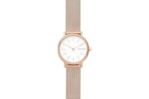 Skagen Signatur Reloj para Mujer, Movimiento de Cuarzo con Correa de Acero o Piel