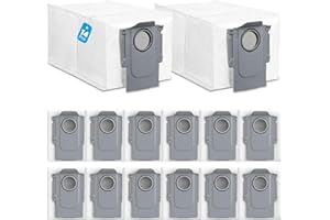 BTRSOLUS 14 Stück Staubbeutel für Roborock S8 MaxV Ultra/Qrevo/Qrevo Pro/Saros 10R/Saros 10/QV35A/Qrevo S/Qrevo Slim/Qrevo Curv S5X/Qrevo Edge/Qrevo MaxV Staubsauger Absaugstation - Ersatz Staubsaugerbeutel