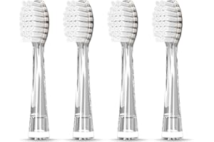 Seago Tête de remplacement de la brosse à dents enfants Poils doux x 4 compatible avec SG977, SG513(Vert et Rose)…