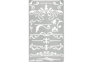 ‎ALEKS MELNYK Aleks Melnyk No.7 Schablonen Vintage Ornamente, Designer Metall Stencil für Möbel, vorlagen Shabby, chabby chic, Malerschablonen für die Wand Muster, Template, Brandmalerei, Gravur, Set 1 Stück