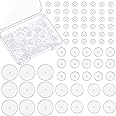 Hicarer 200 Pcs Clear Piercing Disc for Piercing Bump 3/5/ 7/9 mm Clear Silicone Earrings Backs Plastic Disc Pads Stabilizer, Earring Backs Stopper Earlobe Support Patches, 4 Sizes