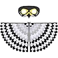 URAQT Felt Bird Capes Wings, Kids Bird Wings Costume Set with Felt Eye Mask, Adjustable Fairy Bird Fancy Dress Up Peacock Flamingo Cape Costume for Theme Party Carnival Halloween Cosplay