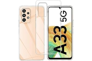 CRACKSIN Przezroczyste, silikonowe etui do Samsung Galaxy A33 5G, przezroczyste, ultra cienkie, przezroczyste, miękkie etui z termoplastycznego poliuretanu (TPU)