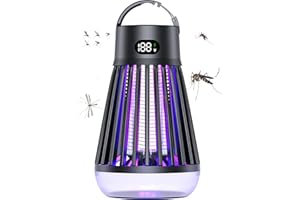 ILESTDG Zappify 2.0 Lampe Anti Moustique Original, Portable & Étanche Lampe Zappify avec Lampe Camping Intégrées (Noir x 1)