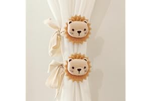 Okaywork Confezione da 2 Fermatenda con Fibbia, Fermatenda, Cartoni Animati Fermatenda, per Cameretta dei Bambini con Fibbia per Tende (Leone)