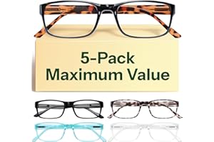 Gaoye 5-pak okularów do czytania dla mężczyzn/kobiet, okulary z niebieskim światłem dla mężczyzn/kobiet, okulary komputerowe, oszustów