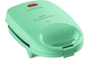 Nostalgia MSAND5MG MyMini Personal Sandwich Maker Pizza Pockets, Quesadillas, Breakfast, Paninis, Mini, Mint Green