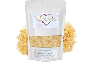 CHERISHED FRUITS LTD Raw Saint Lucia Golden Organic Sea Moss – Wildcrafted and Sun Dried Sea Moss - Vegan Superfood, Non-GMO - 100% Natural - Rich in Nutrients with 92 essential minerals - 100 gm
