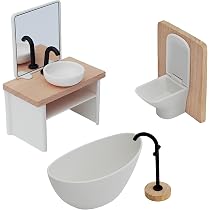 Lavabo In Miniatura Con Cassetto Minimundus - Scala 1:12, Kit In Legno Per Casa Delle Bambole - Foto 2