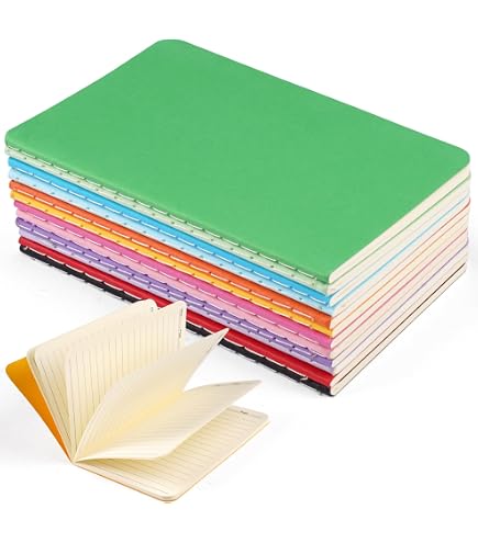 Lot De 24 Carnets De Notes A6 Vierges - 48 Pages Chacun - Couvertures Colorées - 12 Couleurs - 14x9 Cm