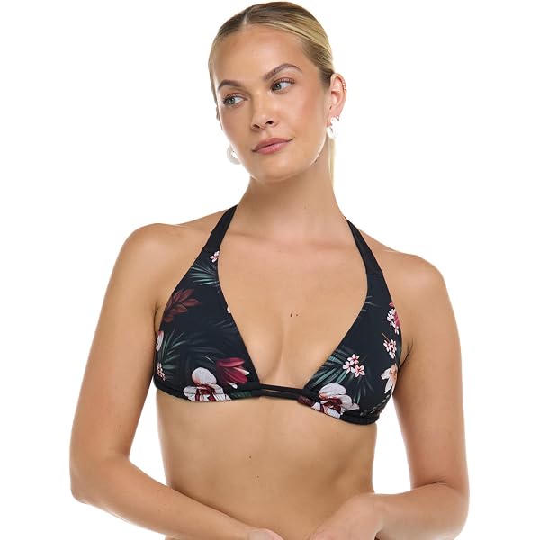 thumbnail interactive-video image 1 of Body Glove Women's Mika Long Sleeve Crop Bikini Top - Keyhole Front Swimsuit With Ring Detail 1 of 13