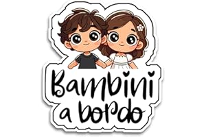 BRATIKI Bimbo a Bordo per Auto, Bambini a Bordo 16 x 14.5 cm, Baby on Board Adesivo Auto, Adesivo Bimbo a Bordo per Auto Resistente agli UV e Impermeabile, Diamond Sticker