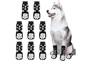 NMBCH Indoor Anti-Rutsch Socken FüR Hunde（8 StüCk） , Hundesocken Anti Rutsch ,Pfotenschutz Hund, Antirutschsocken Hund Mit Klettverschluss, Einem Weichen Haustierschutz, Verbessern Sie Den Halt Ihres Hundes