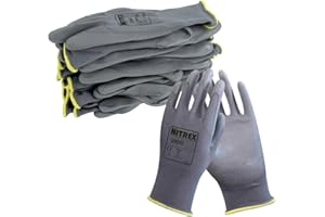 NITREX 290G - 10 paires - Gants de travail et de sécurité avec enduction de la paume en polyuréthane