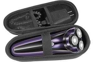 NOKWOCY Sac de rasage électrique pour Braun Series 3s/5s/7s/9s, braun series 3 3040s 3020s, Sac de voyage rigide en EVA pour rasoir et tondeuse (Black)
