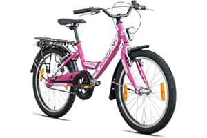 ‎REZZAK Rezzak 20 Zoll Kinderfahrrad Mädchenfahrrad City Bike Mit Rücktrittbremse RH 33 Pink Weiss Neu -044