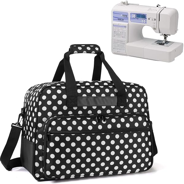 Sac De Transport Singer Pour Machine à Coudre - Noir 45x25x33 Cm - Semi-rigide Avec Poches