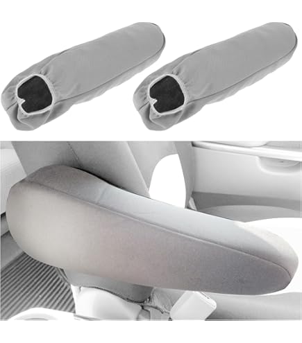 Auto Armlehnenbezüge 2 Stück - Universal Elastisch Kratzfest Schwarz